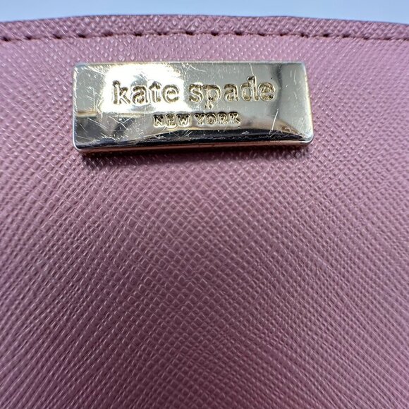 Kate Spade Saffiano Leather Wallet Multiple Card Holder Back Zippered Rose Pink - Picture 5 of 12